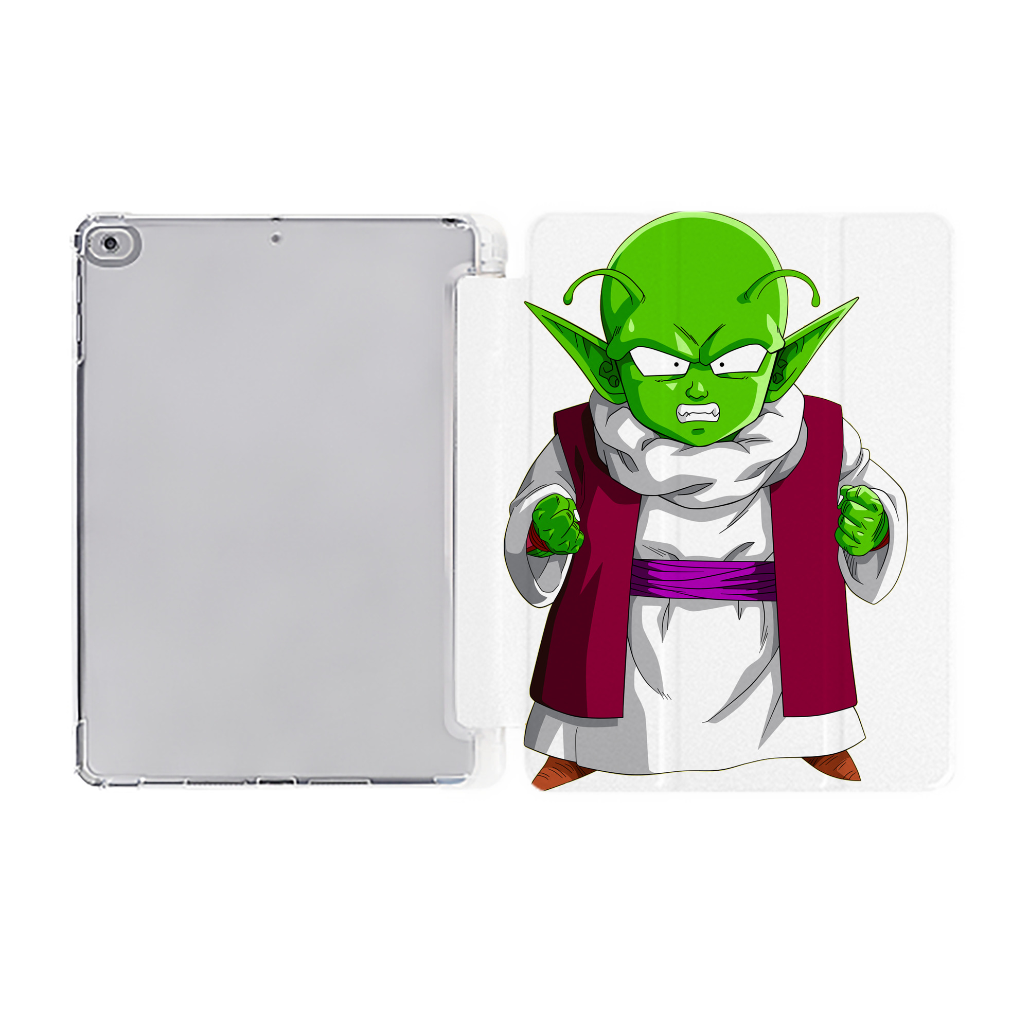 （画像用） ドラゴンボール ピッコロ DRAGON BALL Piccolo IPad ケース ペン収納付き 三つ折りスタンド PUレザー×シリコン 対応機種9.5/10.5/10.9インチ